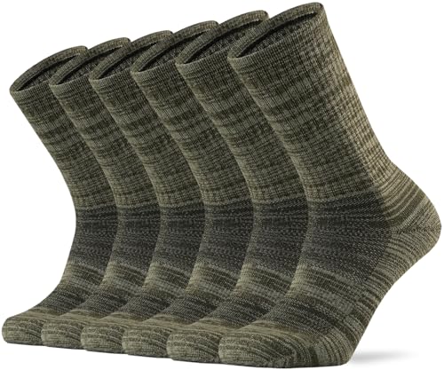 Image of Ortis Merino Wool Socks for Men Outdoor Hiking Casual Soft Cushion Crew | Extra-Fine Wool, Breathable, Comfortable, Lightweight, Moisture Wicking, Size L /XL 3 Pack, Hiker, Mountaineer, Daily Wear