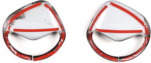 Miniatura 7 de 2 piezas de fibra de carbono ABS cromo cinturón de seguridad ajuste para Land Rover Defender 110 2020-2020 accesorios de coche (fibra de carbono)