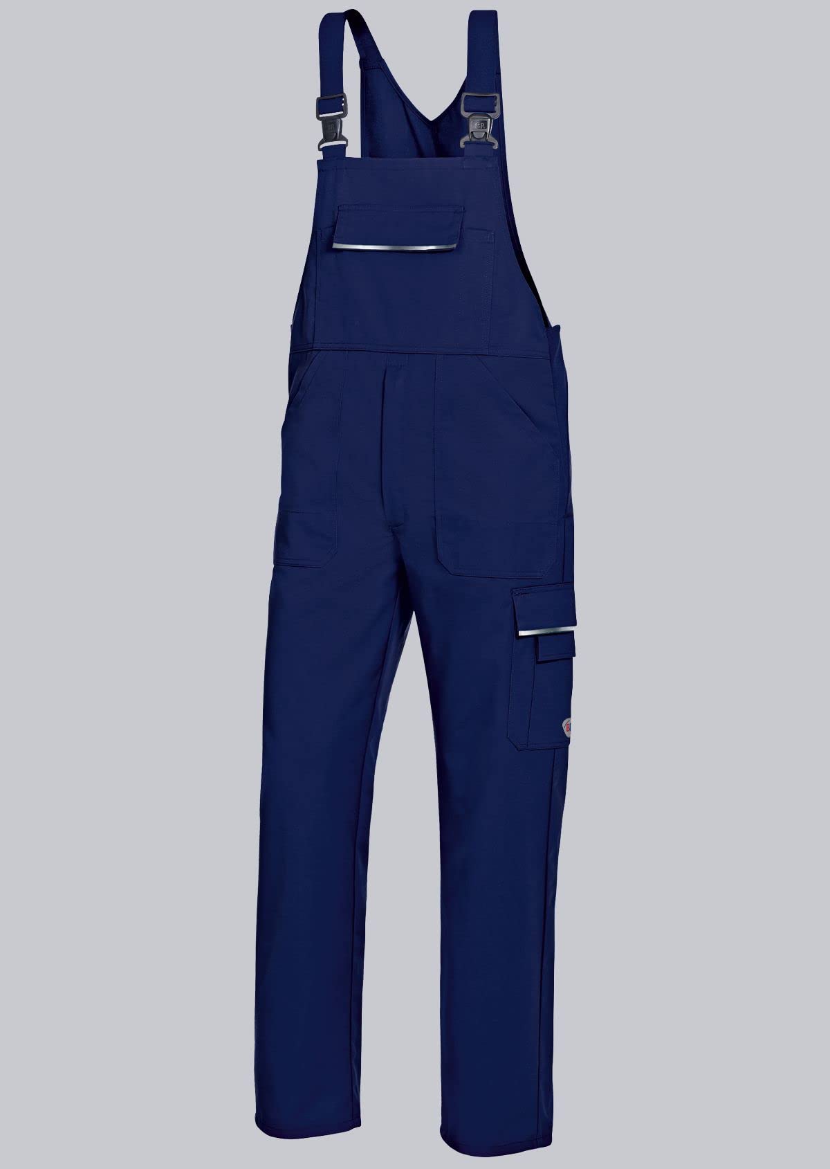 BP 1797-720-56-58s, Work trousers, with double waist button and elasticated back 305,00 g/m², Reinforced cotton anthracite/night blue, 41/42s