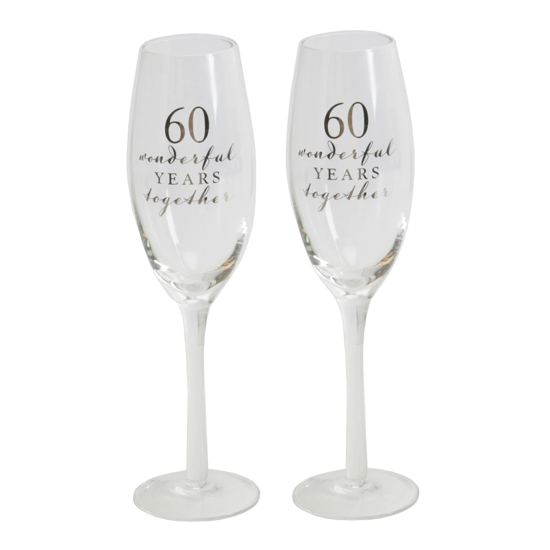 Amore By Juliana Silver 60Th Wedding Anniversary Celebration Flutes From