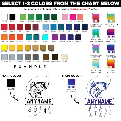 Vinilo decorativo personalizado para pared de pez bass miniatura 2