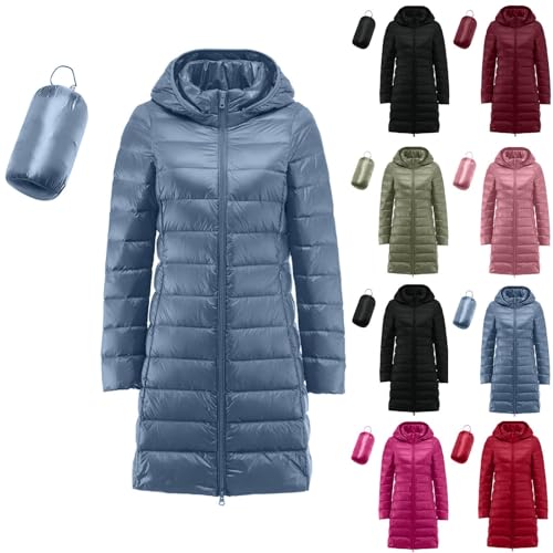 Puffer Jacket Womens Long Puffer Coat Packable Lightweight Puffer Coats Travel Outfits Insulated Winter Trendy 2025