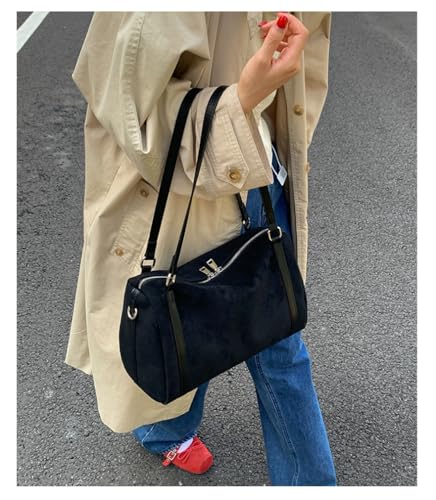 Slouchy Suede Hobo Boston Bags Women Cute Underarm Shoulder Bag Crescent Crossbody Purses Travel Satchels Tote Handbag 20252