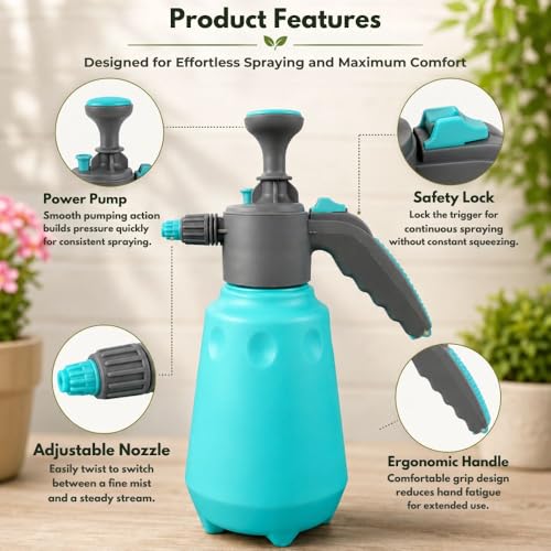 Image of Urban Upvan 2l Multipurpose Classic Sprayer Hand Powered Water Spray Bottle for Gardening Sanitising Car & Bike Wash Home & Garden