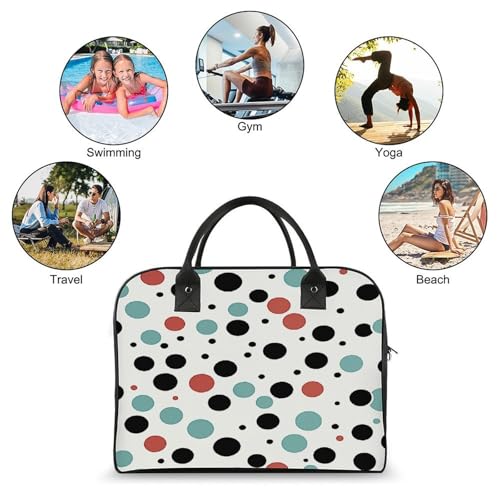 Bolso tote de nylon con bolsillos y correa ajustable miniatura 4