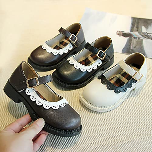 Big Kid Tennis Toddler Little Child Girl's Leather Shoes Baby Soft Soled Shoes Little Little Girls Wide Shoes4
