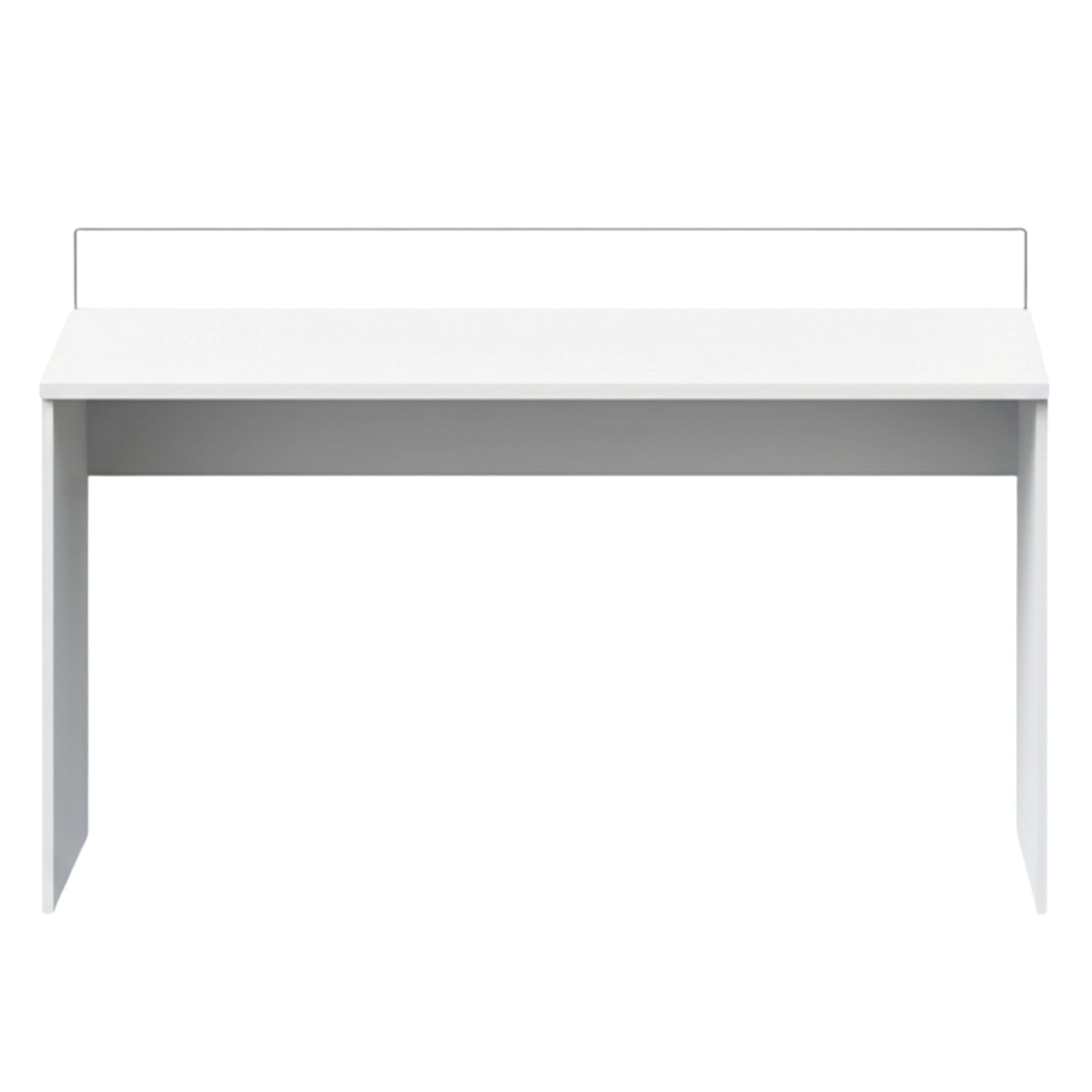 MUEBLES PITARCH | Tavolo da ufficio da studio, per soggiorni, bianco, 77x131,5x45cm (altezza x larghezza x profondità) moderno, modello Haley