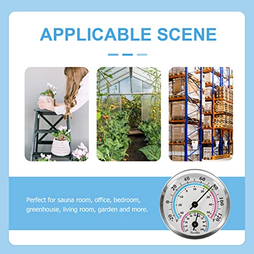 Wall Round Indoor Outdoor Dial Hygrometer Wireless Number No Battery Weather Hygrometer For Home Garden Outside Patio #TOP7