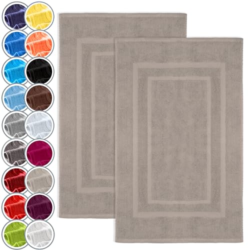 NatureMark 2er Pack Badvorleger Badematte | Premium Qualität | 100%...