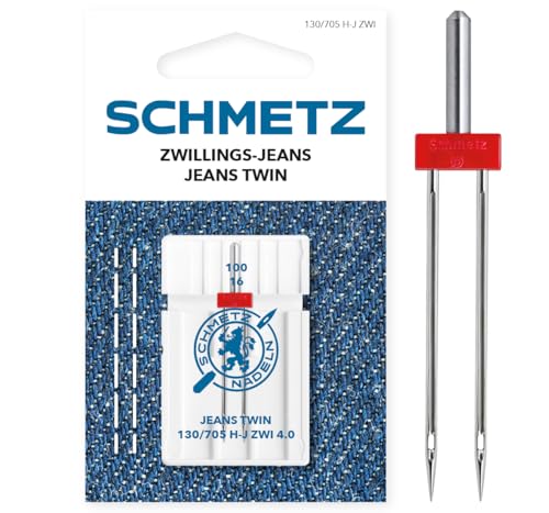 SCHMETZ | 1 Aiguille pour machine à coudre | Double Jeans | 130/705 H-J ZWI 4.0 | Grosseur 4.0/100