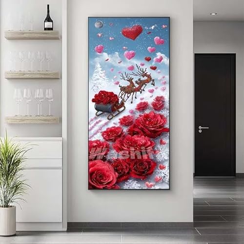 �������G �� ���[�Y �����h��G �L�b�g DIY ��l ���S�Ҍ��� �f�W�^�����G ��h�� �����L�b�g�ɂ��G�� Paint By Numbers �A�N�����y�C���g ���ʉ� �����Ńy�C���g �z�[�� �I�t�B�X���� �M�t�g 50x100 cm, �t���[���Ȃ�