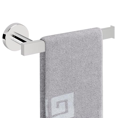 Image of NearMoon Square Hand Towel Holder /Towel Ring, Premium SUS304 Stainless Steel Hand Towel Bar Rustproof Wall Mounted Towel Rack for Bathroom /Kitchen, Contemporary Style Bath Accessory (Chrome Finish)