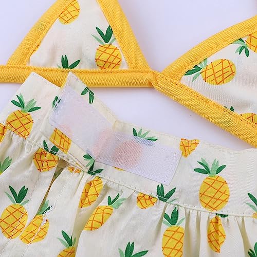 Traje de baño floral para perro pequeño miniatura 6