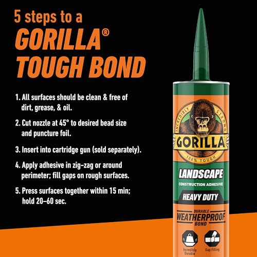 Gorilla Landscape Construction Adhesive, Heavy Duty, 9 fl. oz. Cartridge - image 7