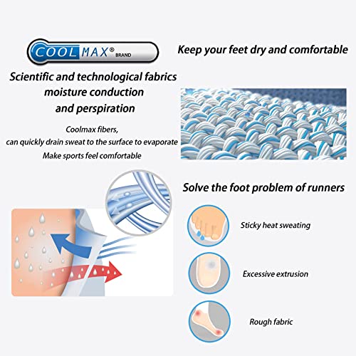 OrrinSports Toe Socks Liner Crew Socks for Men Women Coolmax Five Finger Socks 3 Pairs Running Socks - Image 7