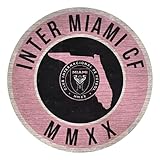 Fan Creations Inter Miami FC MLS Wooden Sign 12” Round Wall Decor- Show Your Club Internacional de Futbol Miami Spirit and Decorate Your Major League Soccer Fandom- Officially Licensed