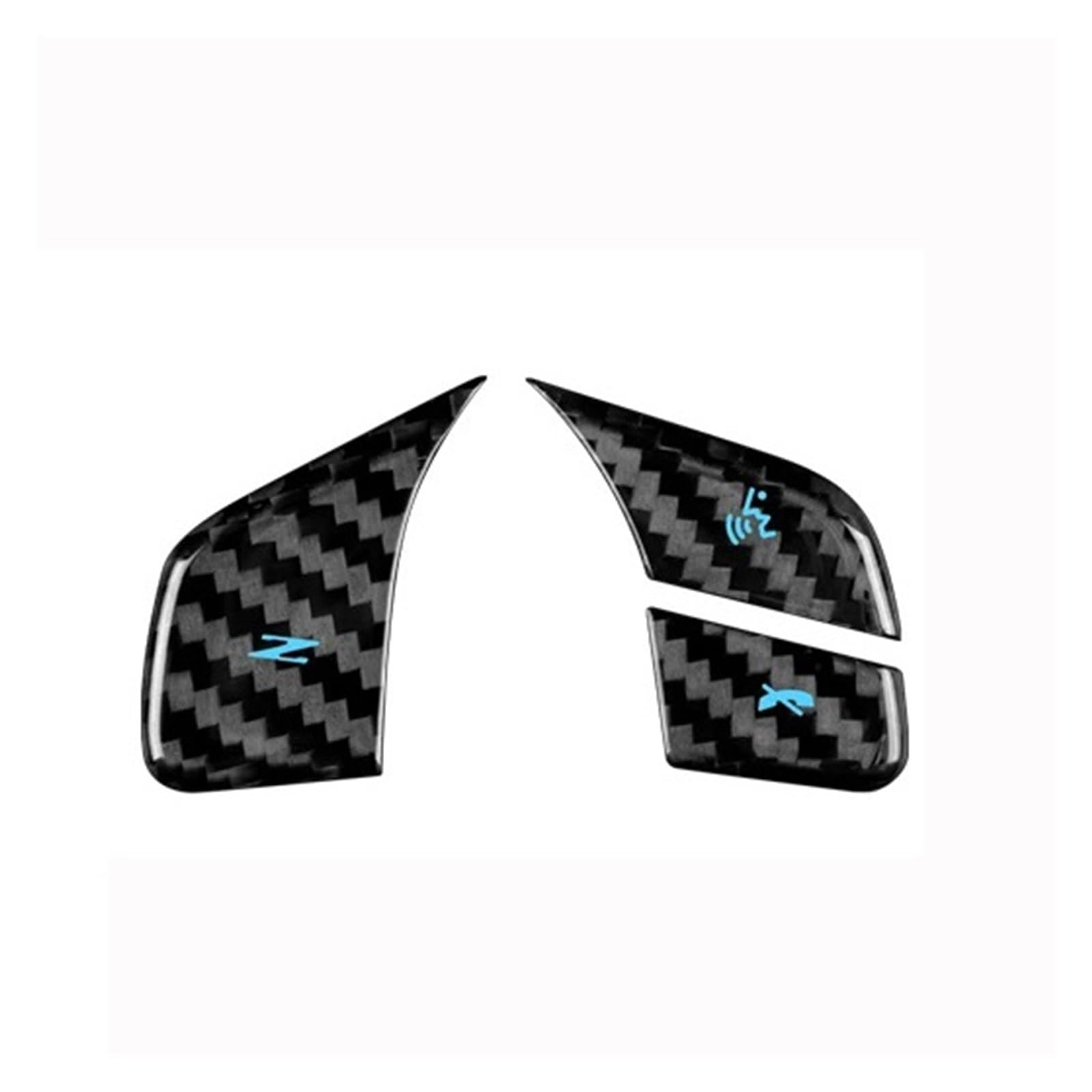 Car Trim Interior for Chevrolet for Corvette C8 2020-2023 Accessories Sticker Hard Carbon Fiber Steering Wheel Button Cover Interior Mouldings(E)
