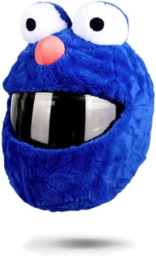 Funda para casco de motocicleta de cara completa, fácil de instalar, tapa antipolvo, casco de motocicleta, paseos divertidos, juego de felpa