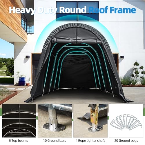 10x20 FT Portable Steel Frame Carport