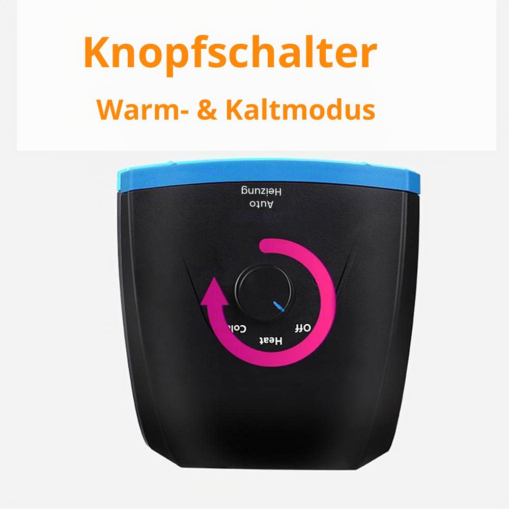 12V 150W Auto Heizlüfter Defroster, Riloer Tragbare Anti-Fog 2-In-1 Heizung/Kühlung Mini-Autoheizung, 360° Drehbare Windschutzscheibe Demister Fenster Lüfter, Auto Winter Windschutz Demister