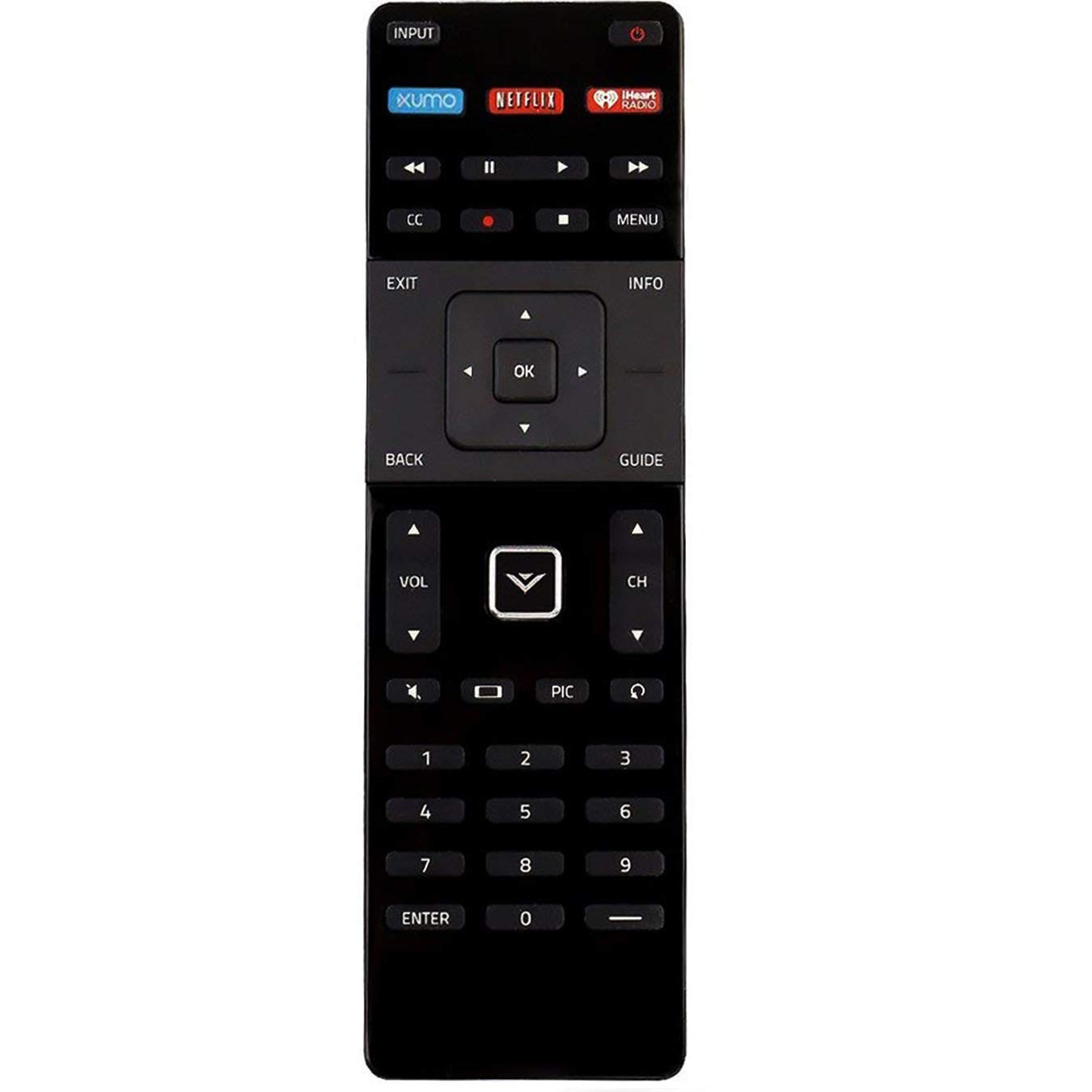 新しいxrt500リモートwith Netflix Iheartキーフィットfor VIZIOスマートテレビp702ui-b3?rs65-bl m602i-b3?m322i-b1?m422i-b1?m602i-b3?p502ui- XRT500 Remote Information