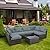 LAFWELL 7 Pieces Outdoor Patio Furniture Sets,Rattan Conversation Sectional Set,Manual Weaving Wicker Patio Sofa with Tea Table