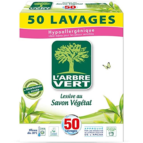 L'ARBRE VERT - Lessive Poudre 2.5Kg - Lot De 2 - Vendu Par Lot