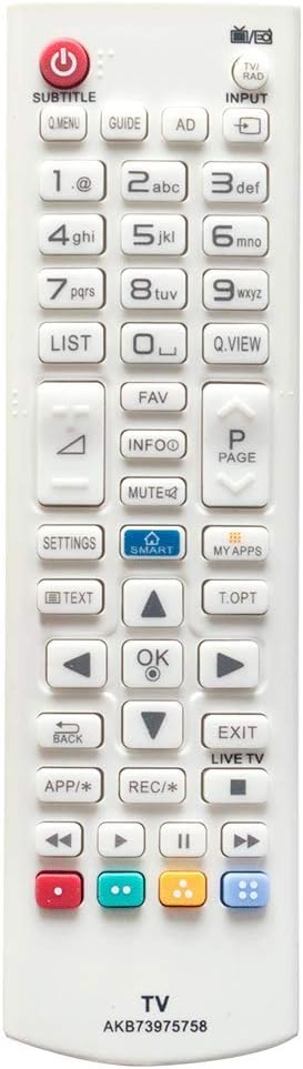 VINABTY AKB73975758 Remote Control Replace for LG 3D LED LCD Smart TV 42LB582 47LB5820 55LF5800 47LB582 55LB582V 50LB582 55LB582 28LB490 32LB58 47LB582V 50LB582V
