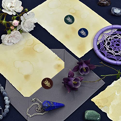CRASPIRE Owl Wax Seal Stamp Gothic Knot Wax Stamp 30mm/1.18inch Removable Brass Head Sealing Stamp with Wooden Handle for Invitation Envelope Cards Gift Scrapbooking Decor - Image 4