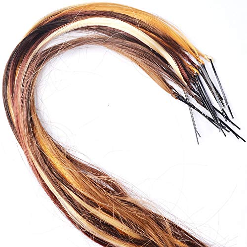 Image of Air Flow Natural Looing Realistic Black Hair Extension Long Hair Silky With Free Wig Comb (Rainbow Feather)