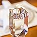 Le Sens Amazing Home Large Crystal Candle Holders Set of 3, 4.6/6.2/7.7 inches Height, Elegant Heavy Solid Square Diamond Cut Tealight Holders Sets, Centerpiece for Home Decor, Wedding
