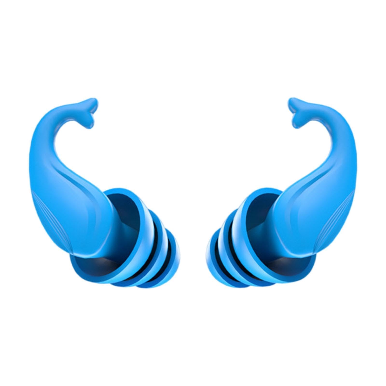 SNAPPSY Waterproof Swimming Ear Plugs Noise Cancelling for Traveling Working Surfing Blue-picture-18