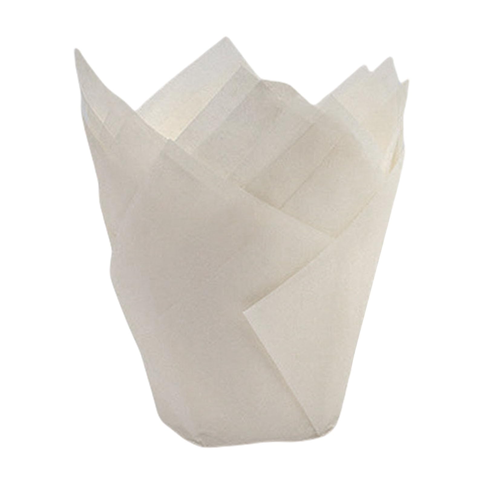 MICFENY 50Pcs Sophisticated Tulips Muffins Cases Greaseproof Cupcake Liners for Baking Christmas Wedding Birthday Party