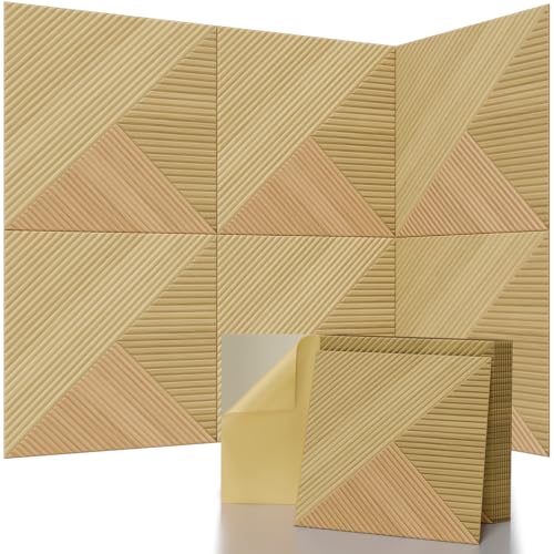 TEMGCUAM - Paquete de 6 paneles acústicos de arte, paneles de pared autoadhesivos absorbentes de sonido, paneles de tratamiento acústico decorativo de 72 x 48 pulgadas para oficina en casa, estudio