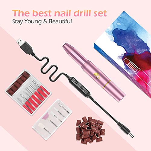Elektrische Nagelfräser,Profi Elektrische Nagelfeile Pediküreset, 20000u/Min USB Maniküre Set Elektrisch Nagelfräser… – Bild 7