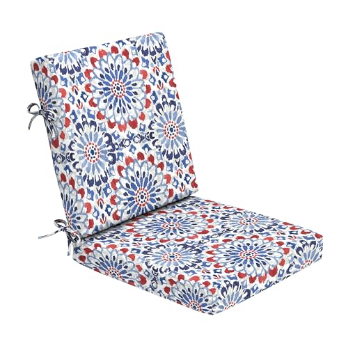 Arden Outdoor Dining Chair Cushion, Foam, 20x40, Clark Blue