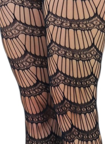 Image of ToBeInStyle Women's Wide Horizontal Contrast Stripe Tights Opaque Hosiery