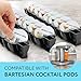 IMPRESA Pod Organizer - Compatible with Bartesian Cocktail Machine & Bar Accessories Organizer - 24-Slot Cocktail Capsules Holder - Secure Loading & Drink Capsule Holder - Plastic, Pack of 3