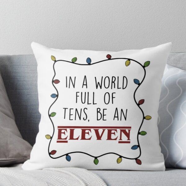 CRAFT MANIACS Strange Thing in World of 10 BE an Eleven 16 * 16 Pillow with Cover | UBER Cool Merch for Lovers of Hawkins Town-image-33