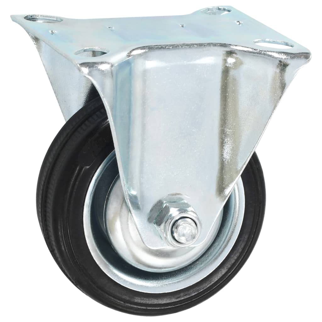 vidaXL 16x Bockrollen Transportrollen Möbelrollen Schwerlastrollen Laufrollen Rollen Möbelrolle Bockrolle Laufrolle Industrierolle 75mm Gummi Eisen