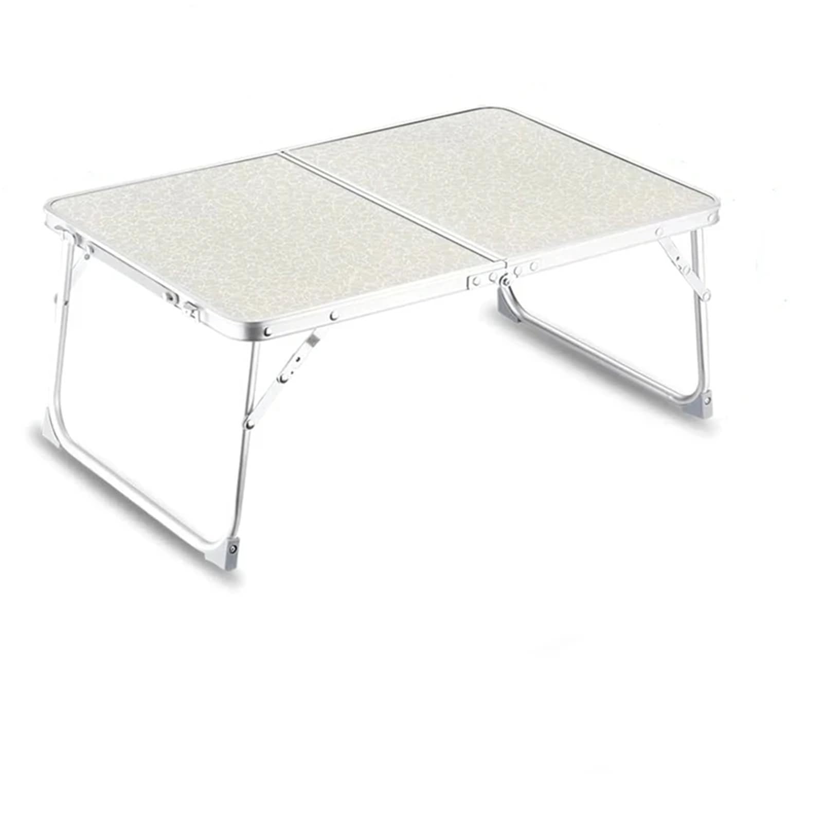 SDdPulse Vassoio portatile pieghevole per computer portatile, con mini tavolo in piedi per studio, lavoro, mangiare e campeggio, design versatile bianco con piedini in plastica