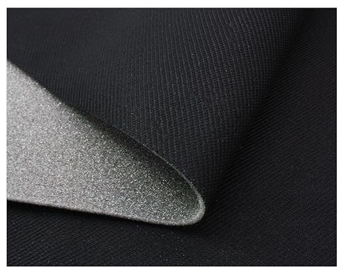 Dachhimmel Stoff Meterware 100x180cm Schwarz 3mm Reparatur Autohimmelstoff Himmelstoff Auto Caravan Boot (Schwarz)