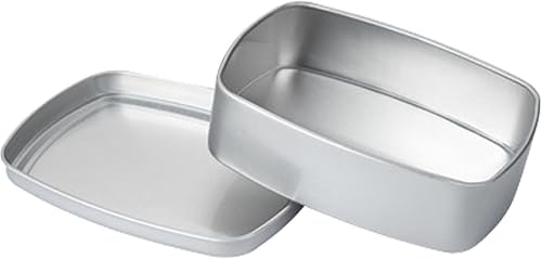 Seifendose aus Aluminium - Rechteckiger wasserdichter Behälter 9,7 x 7 x 2