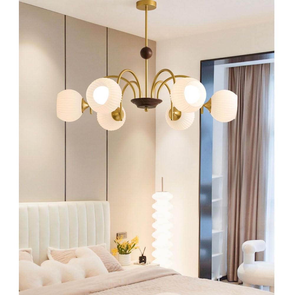 Lampadario Medievale Francese, lampadario retrò in Vetro per soffitto, Illuminazione Rustica per la casa, lampadario Classico Vintage Artigianale per casa colonica, 3 Teste