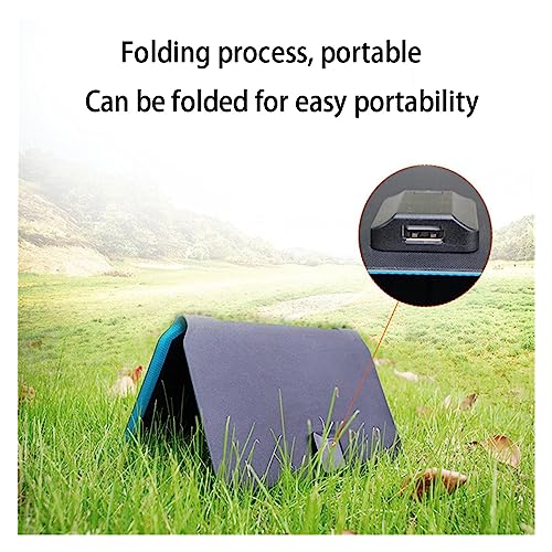Chargeur solaire mobile pour randonnée extérieure imperméable bleu - 7