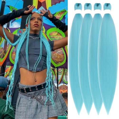 Bright Pastel Aqua Blue Braiding Hair Pre...