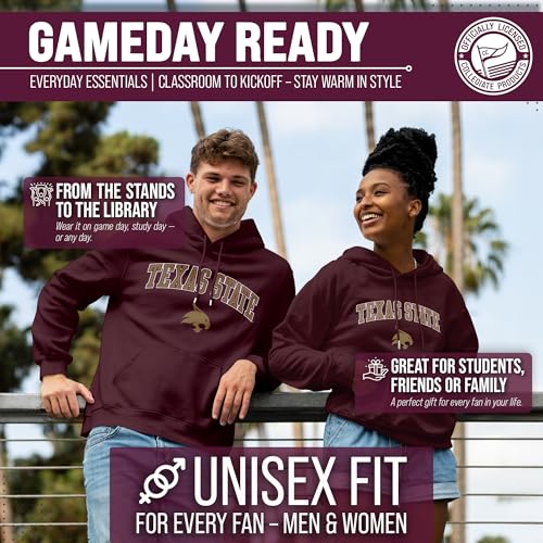 Sudadera unisex NCAA granate con capucha manga larga Campus Colors XL 4