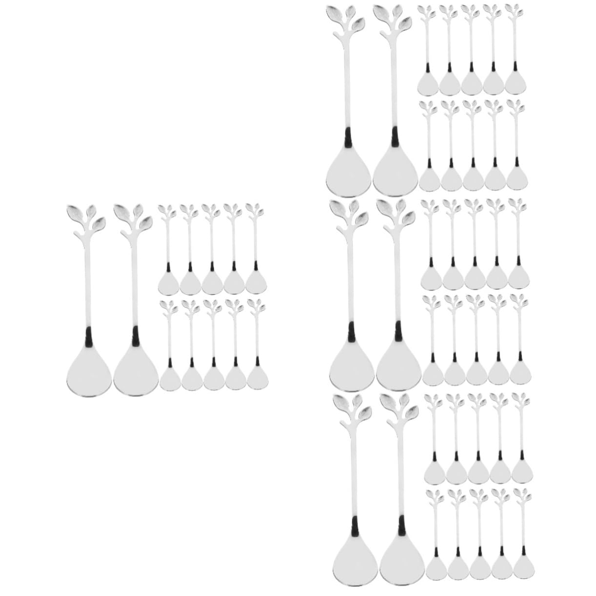 Gatuida 48piezas Cucharas De Mezcla De Acero Inoxidable Diseño De Cucharas De Cocktail Para Mezclar Bebidas y Utensilios De Bar