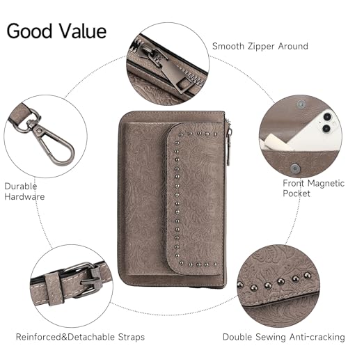 FALAN MULE Small Crossbody Bags for Women Vegan Leather Cell Phone Purse with Adjustable Strap3
