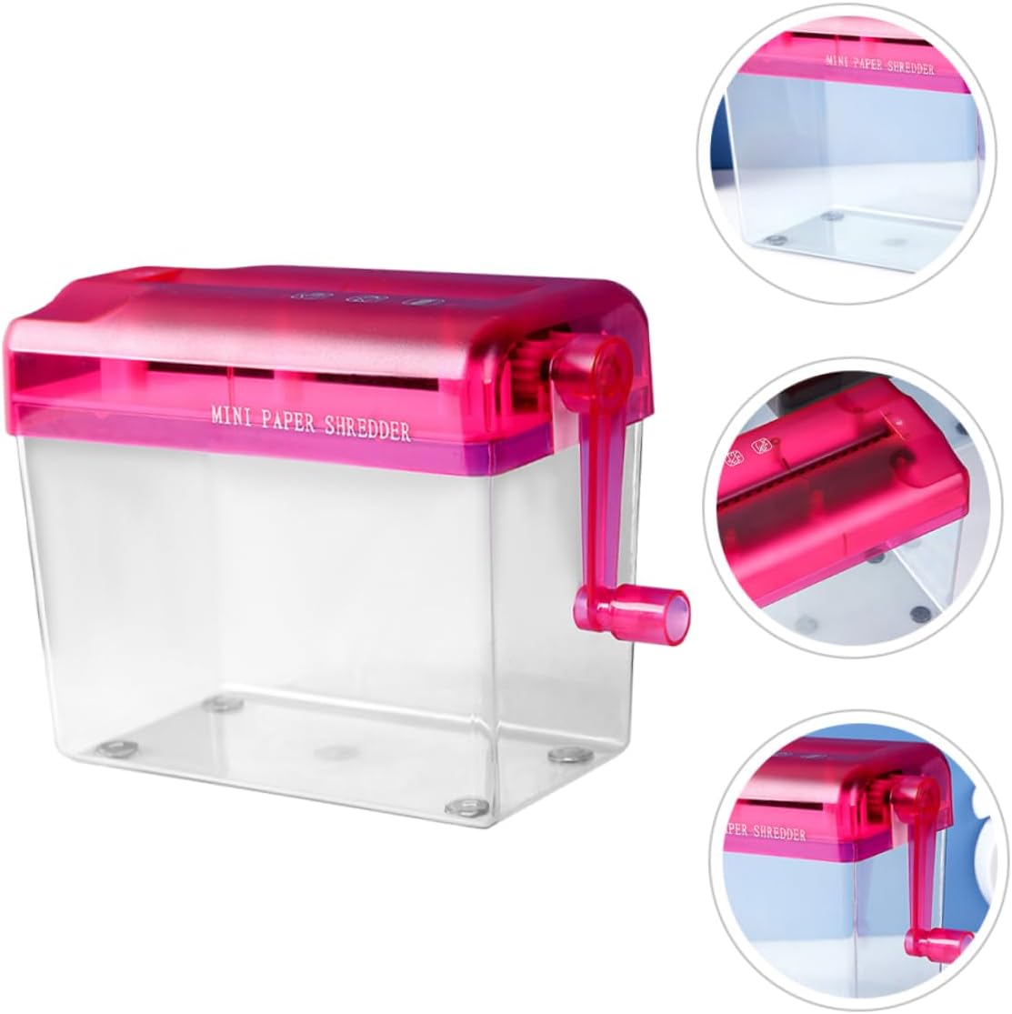 TEHAUX Convenient Manual Shredder Compact Handheld Paper Cutter for Home and Office Use Easy to Clean Lightweight Design for Paper and Credit Cards Red